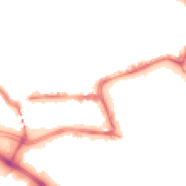 Night-time road noise heatmap for SO15 1GJ
