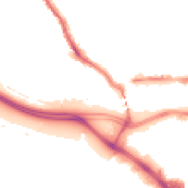 Night-time road noise heatmap for SO15 1HH