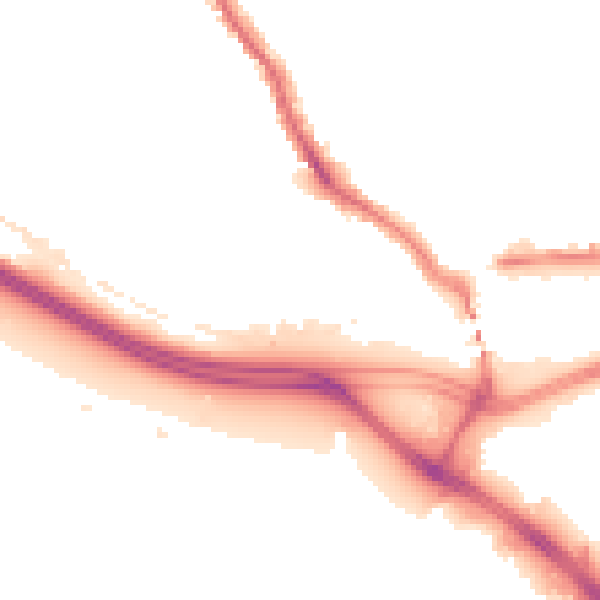 Night-time road noise heatmap for SO15 1HZ