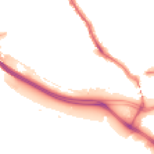 Night-time road noise heatmap for SO15 1JF