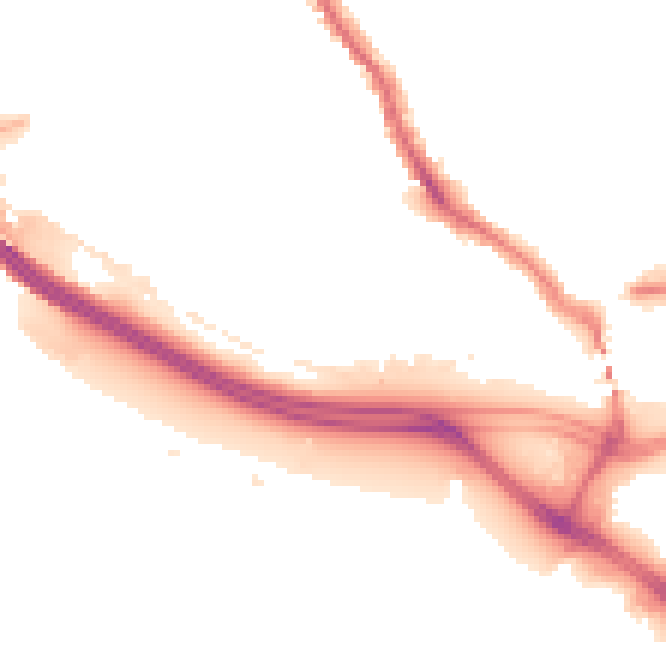 Night-time road noise heatmap for SO15 1JG