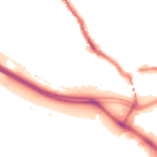 Night-time road noise heatmap for SO15 1JH