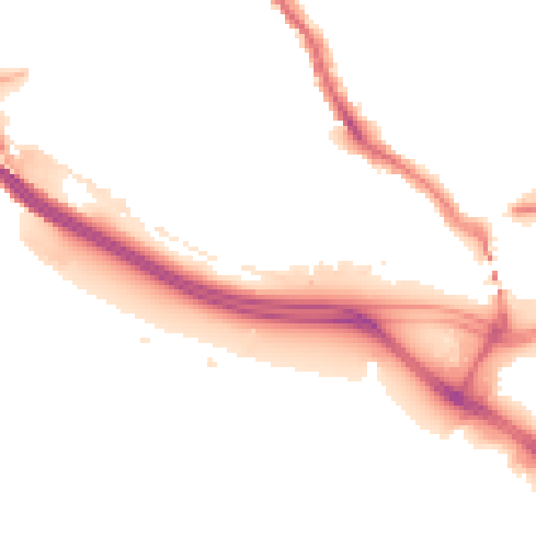 Night-time road noise heatmap for SO15 1JJ