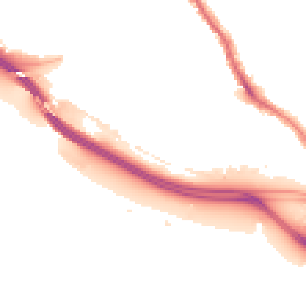 Night-time road noise heatmap for SO15 1JL