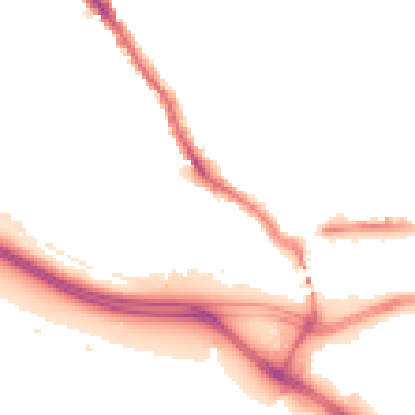 Night-time road noise heatmap for SO15 1PA
