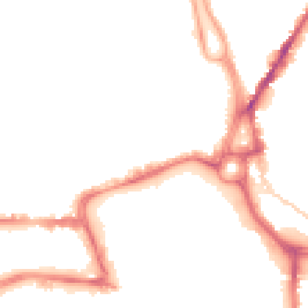 Night-time road noise heatmap for SO15 2AE