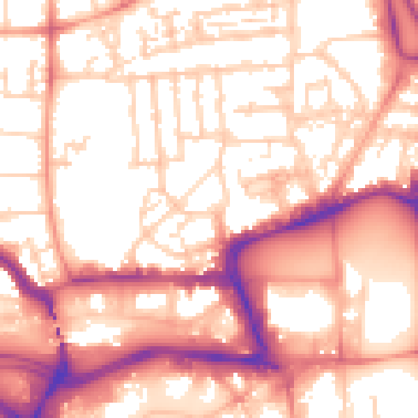 Daytime road noise heatmap for SO15 2BW