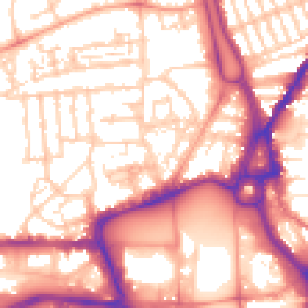 Daytime road noise heatmap for SO15 2DB