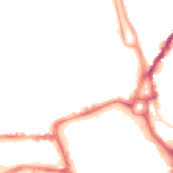 Night-time road noise heatmap for SO15 2DB