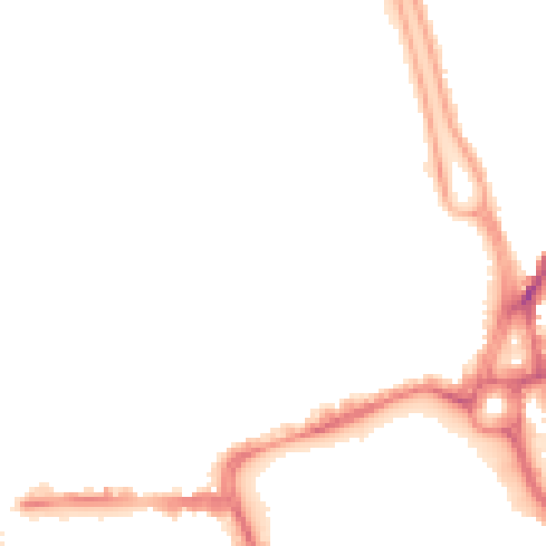 Night-time road noise heatmap for SO15 2DJ