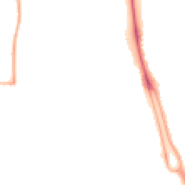Night-time road noise heatmap for SO15 2TF
