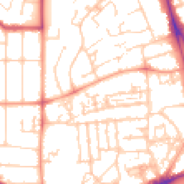 Daytime road noise heatmap for SO15 2TR