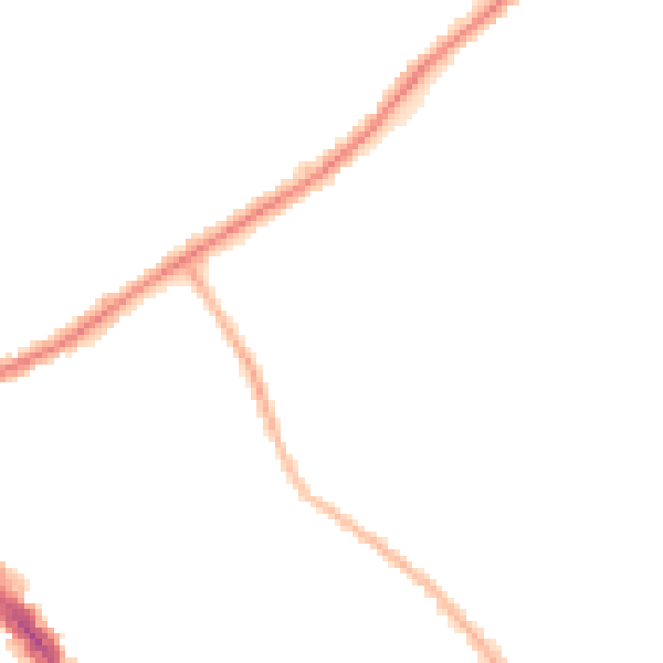 Night-time road noise heatmap for SO15 5JY