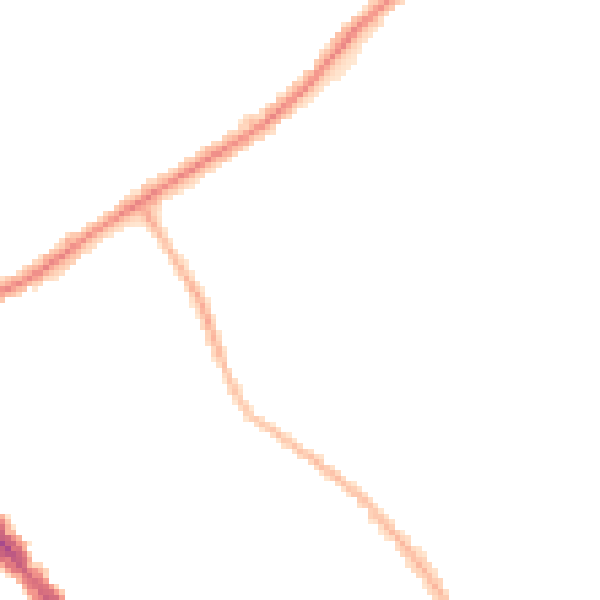 Night-time road noise heatmap for SO15 5NS