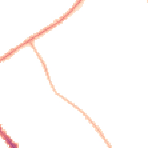 Night-time road noise heatmap for SO15 5NT