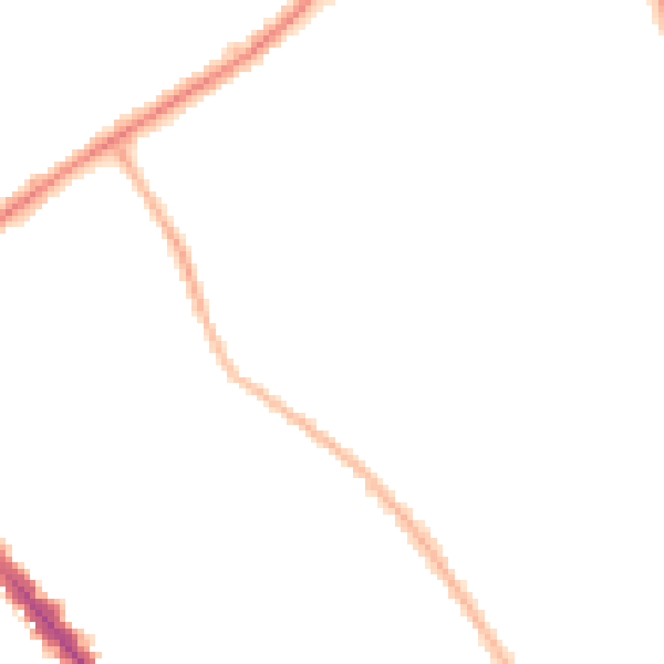 Night-time road noise heatmap for SO15 5NX