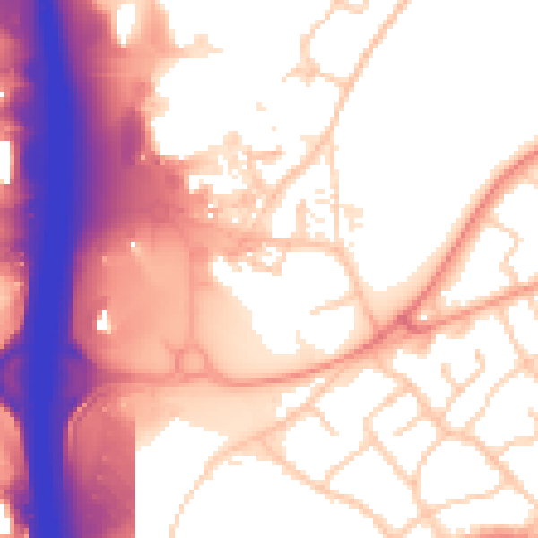Daytime road noise heatmap for SO16 0AX