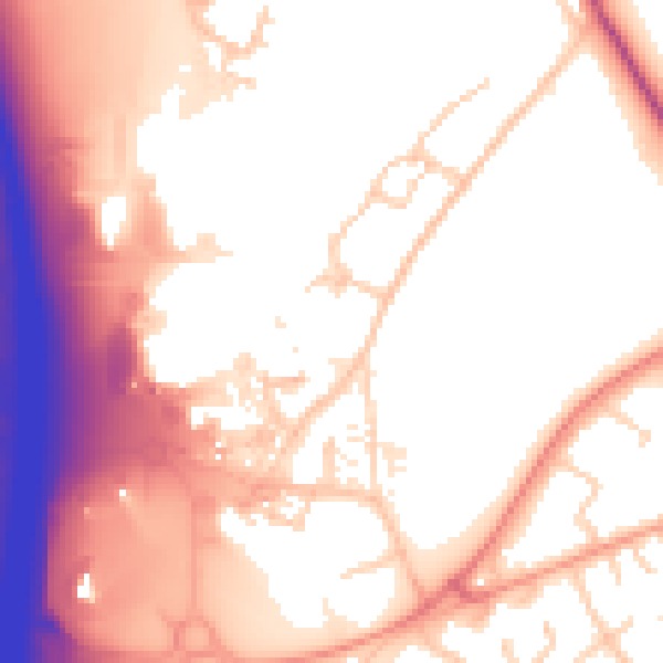 Daytime road noise heatmap for SO16 0BP