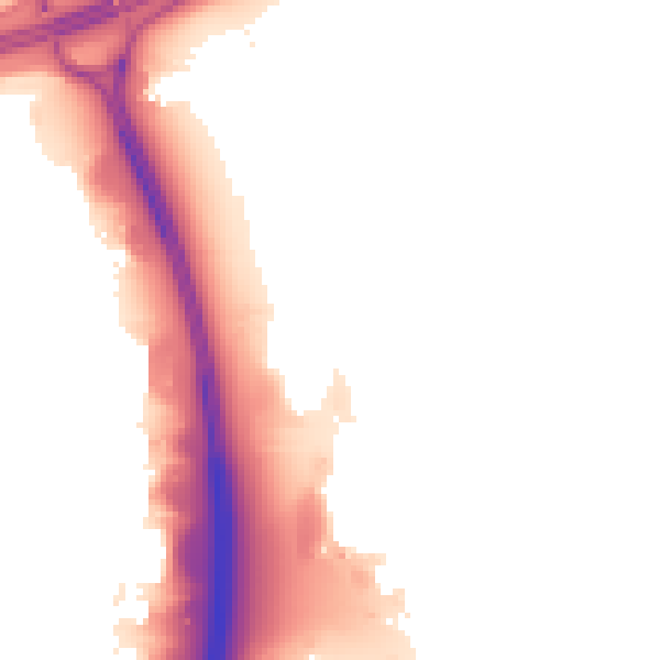Night-time road noise heatmap for SO16 0BT