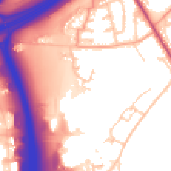 Daytime road noise heatmap for SO16 0TA