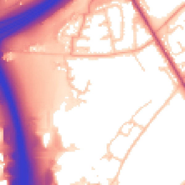 Daytime road noise heatmap for SO16 0TB