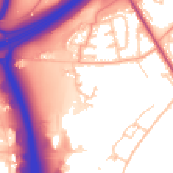 Daytime road noise heatmap for SO16 0TD
