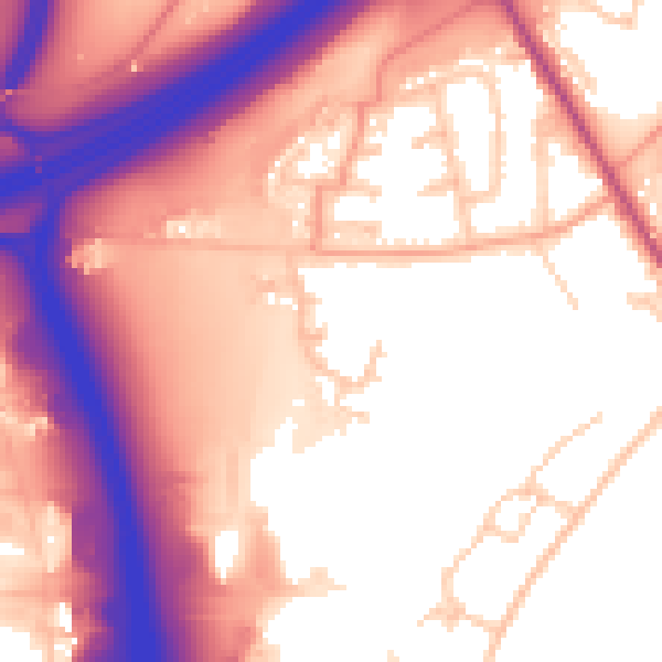 Daytime road noise heatmap for SO16 0TG