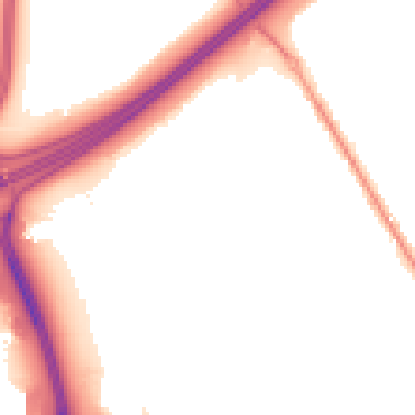 Night-time road noise heatmap for SO16 0TJ
