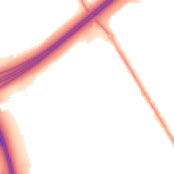 Night-time road noise heatmap for SO16 0XE