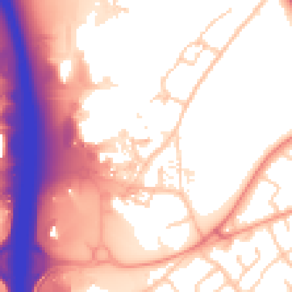 Daytime road noise heatmap for SO16 0XP