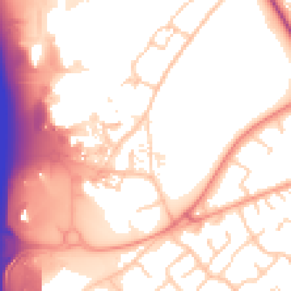 Daytime road noise heatmap for SO16 0XR