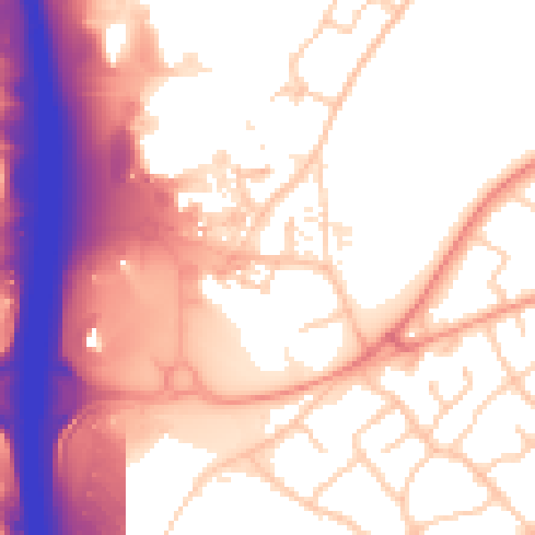 Daytime road noise heatmap for SO16 0XS