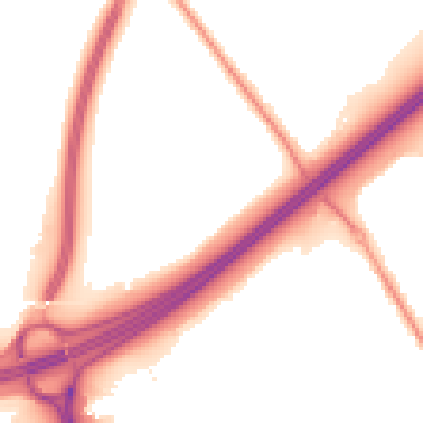 Night-time road noise heatmap for SO16 0XZ