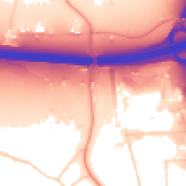 Daytime road noise heatmap for SO16 0YD