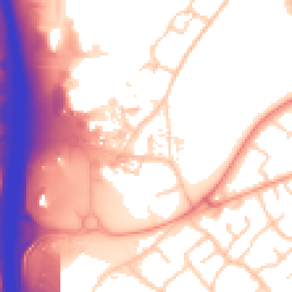 Daytime road noise heatmap for SO16 0YF