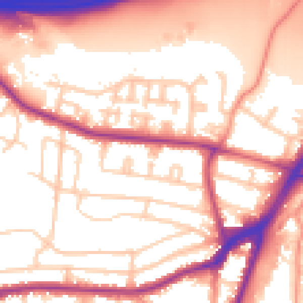 Daytime road noise heatmap for SO16 3DY