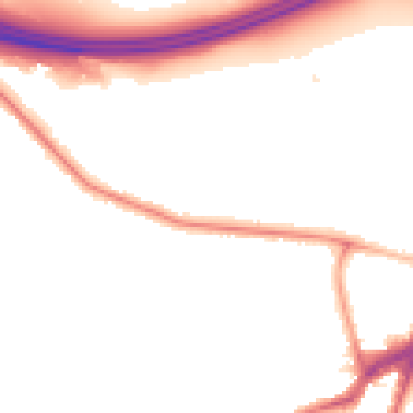Night-time road noise heatmap for SO16 3EH