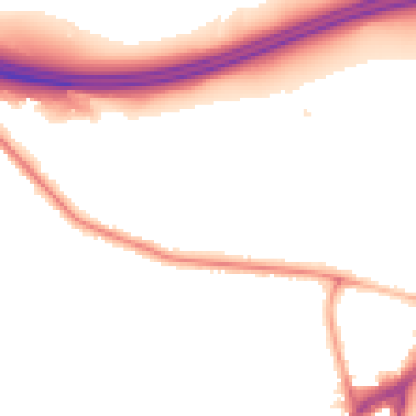 Night-time road noise heatmap for SO16 3EL