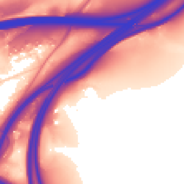 Daytime road noise heatmap for SO16 3ET