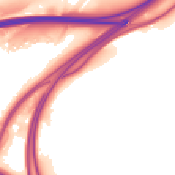 Night-time road noise heatmap for SO16 3ET