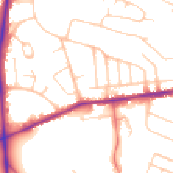 Daytime road noise heatmap for SO16 3GB