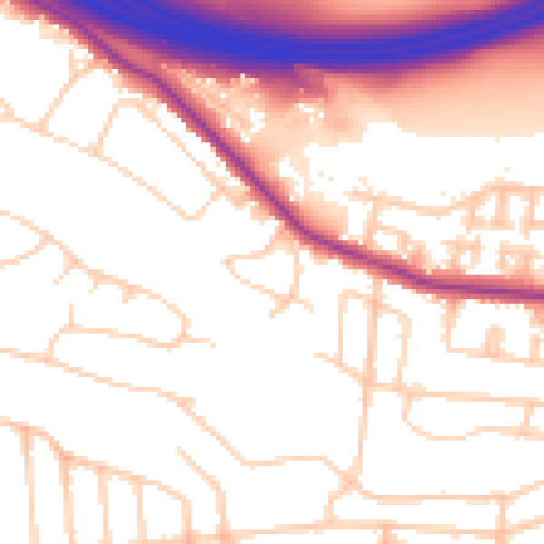 Daytime road noise heatmap for SO16 3ND