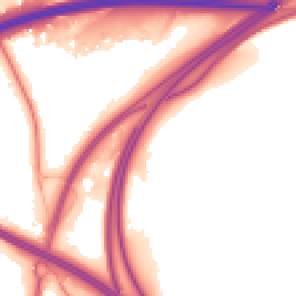 Night-time road noise heatmap for SO16 3NG