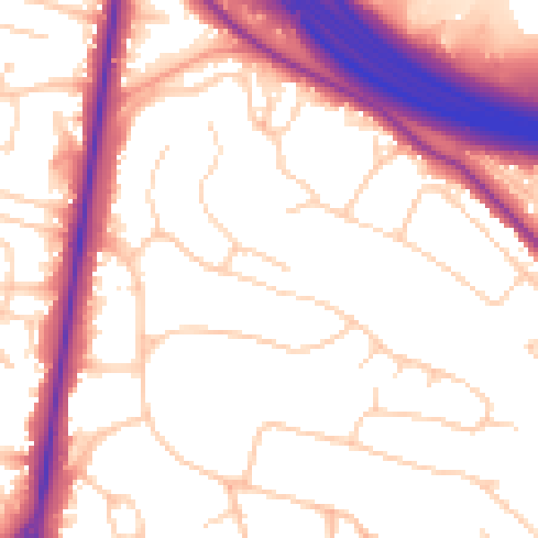 Daytime road noise heatmap for SO16 3QE