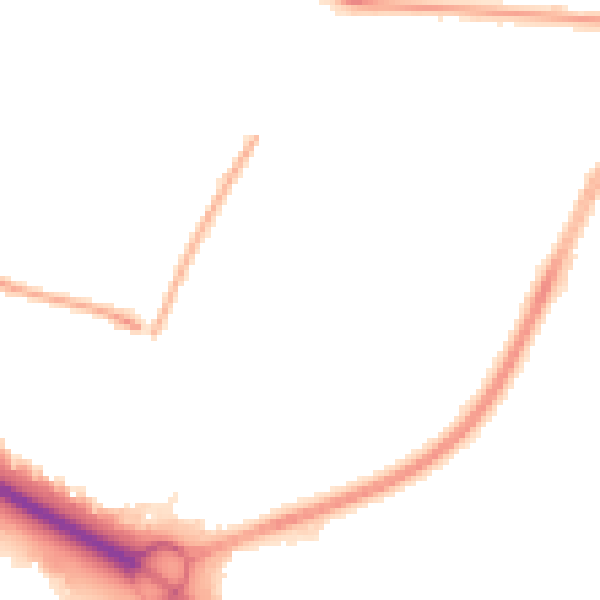 Night-time road noise heatmap for SO16 4AS