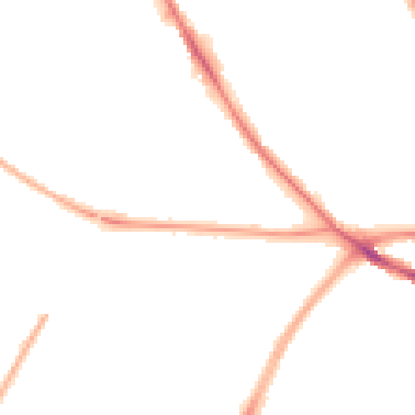 Night-time road noise heatmap for SO16 4EF