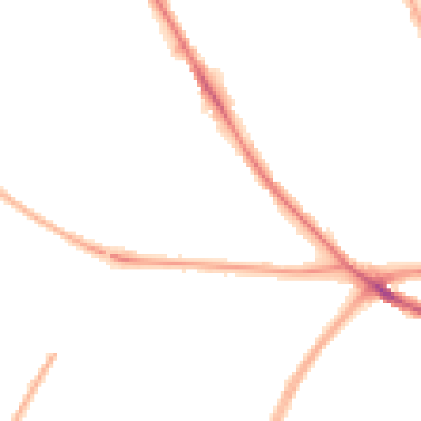 Night-time road noise heatmap for SO16 4ET