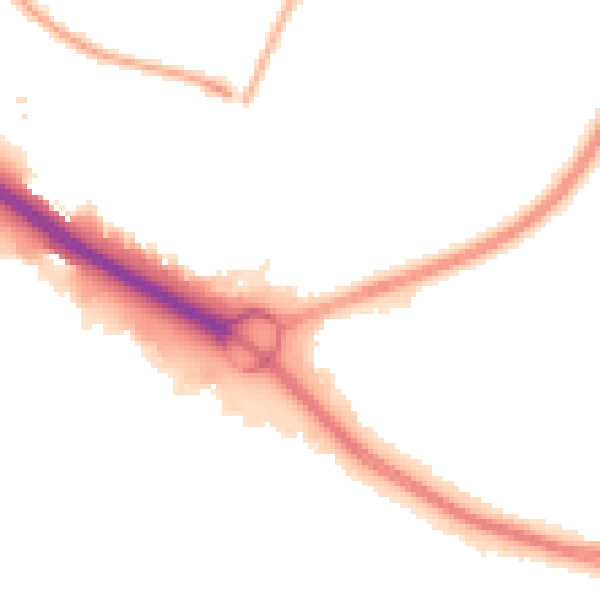 Night-time road noise heatmap for SO16 4QH