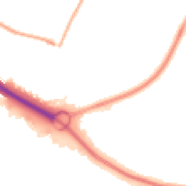 Night-time road noise heatmap for SO16 4QL