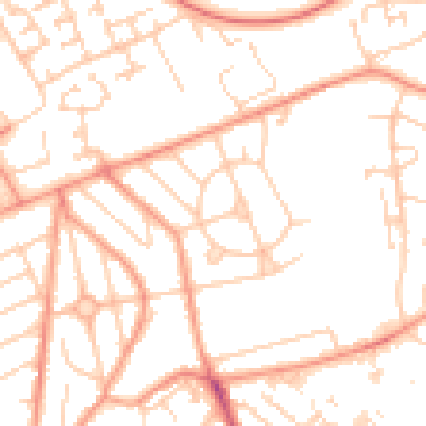 Daytime road noise heatmap for SO16 5GB